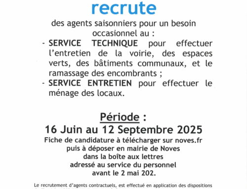 Recrutement saisonnier