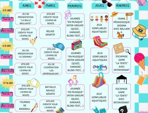 Planning – Semaine du 7 au 11 juillet