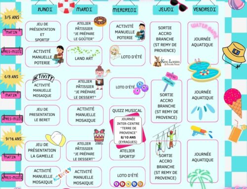 Planning – Du 4 au 8 août
