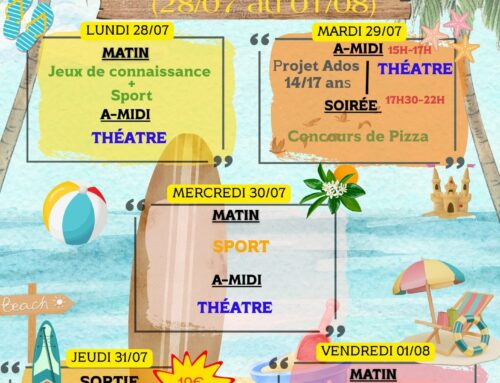 Planning – Du 28 juillet au 1er août 2025