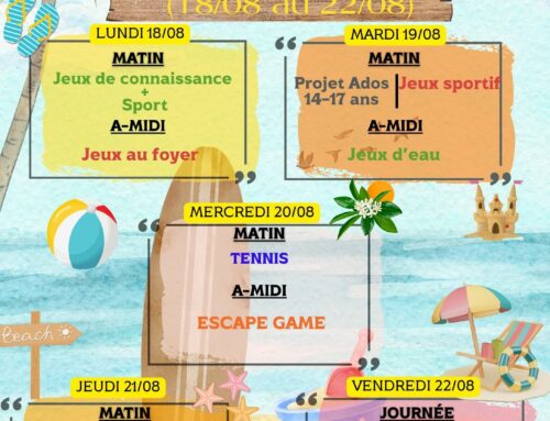 Planning – Du 18 au 22 août 2025