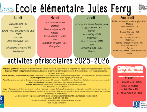 Activités périscolaires / Elémentaire Jules Ferry