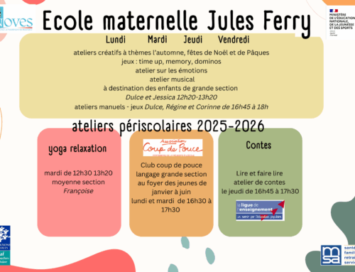 Activités périscolaires / Maternelle Jules Ferry
