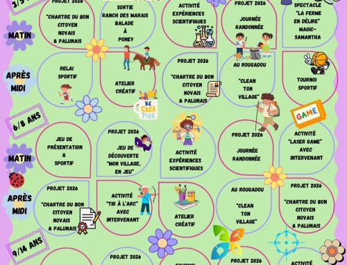 Planning des activités semaine 1 / Vacances de printemps / Villargelle