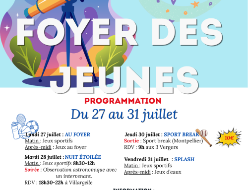 Foyer des Jeunes – Planning semaine 4