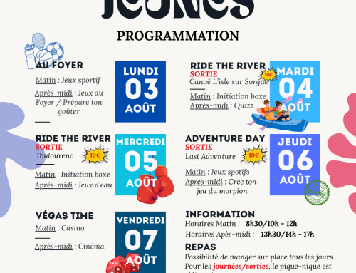 Foyer des Jeunes – Planning semaine 5