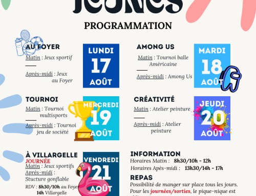 Foyer des Jeunes – Planning semaine 7